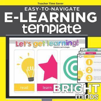 Preview of Bright Minds Easy-to-Navigate eLearning Template