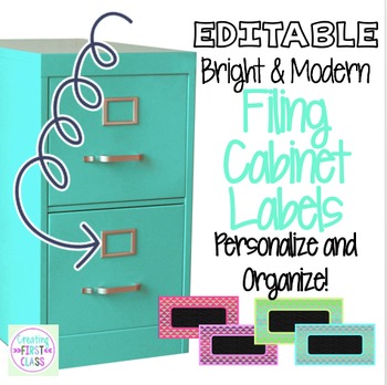 Bright Modern Editable Filing Cabinet Labels By Creating First Class