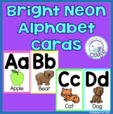 Bright Neon Alphabet Cards
