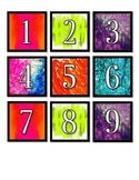 Bright Neon Calendar Numbers