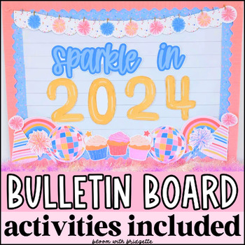 Preview of Bright New Year Bulletin Board and Student Goal Setting Activities