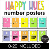 Number Posters with Ten Frames - Number Words Poster - Hap