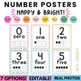 Bright Number Posters | Numbers 1 - 20 Posters | Number Po