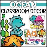 Bright Ocean Theme Classroom Decor - Editable!