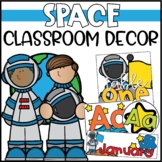 Bright Outer Space Theme Classroom Decor - Editable
