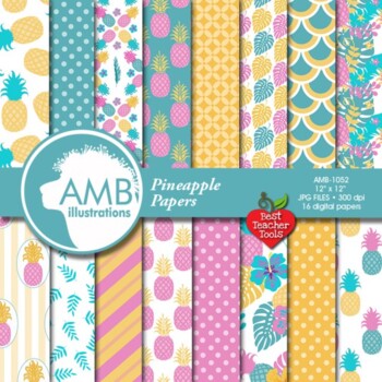 Preview of Bright Pineapple Paper Pack, {Best Teacher Tools}, AMB-1052