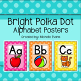 Bright Polka Dot Alphabet Posters|Classroom Decor