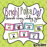 Bright Polka Dot Classroom Library Labeling System