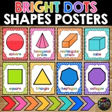 Bright Polka Dot Shapes Posters 2D and 3D Classroom Décor 