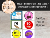 Bright Primary Colored Solfa + Hand sign Posters and Clipart