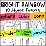 Bright Rainbow 3D Shape Posters | Dalmatian Print