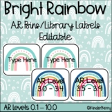 Bright Rainbow AR Book Bin / Library Kit Labels | Editable