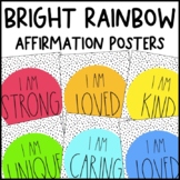 Bright Rainbow Affirmation Posters | Editable | Neutral De