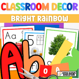 Bright Rainbow Classroom Decor BUNDLE Posters Borders Lett