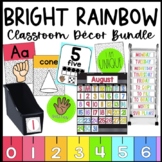 Bright Rainbow Classroom Decor Bundle