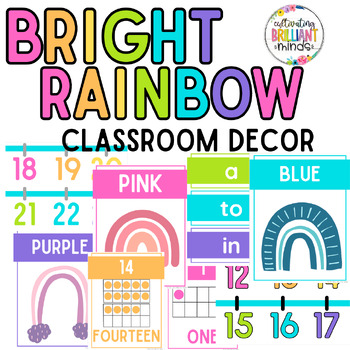 Pastel Rainbow Classroom Decor by Cultivating Brilliant Minds