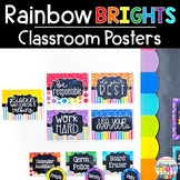 Bright Rainbow Classroom Decor Theme Classroom Rules Poste