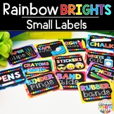 Bright Rainbow Classroom Decor Theme  Labels with pictures