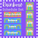 Bright Rainbow Classroom Schedule