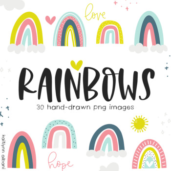 Preview of Bright Rainbow Clip Art Images
