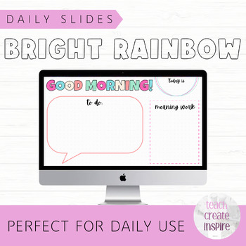 Preview of Bright Rainbow Daily Slides