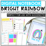 Bright Rainbow Digital Teacher Notebook
