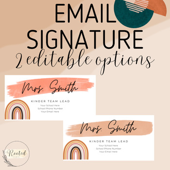 Preview of Bright Rainbow Email Signature