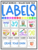 Bright Rainbow Labels | Cubbies | Supplies | Seasons | Num