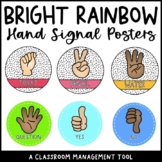 Bright Rainbow Multicultural Hand Signals for Classroom Ma