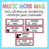 Bright Rainbow Music Word Wall