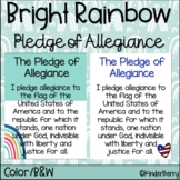 Bright Rainbow Pledge of Allegiance Posters