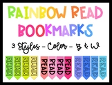 Bright Rainbow "Read" Bookmarks