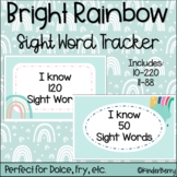 Bright Rainbow Sight Word Tracker Display