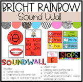 Bright Rainbow Sound Wall