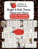 Bright Rainbow Theme Editable Classroom Decor Pack - Coffe