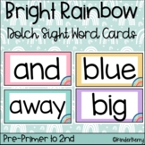 Bright Rainbows Dolch Sight Word Cards Word Cards