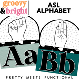 Bright Retro ASL Alphabet Posters - Classroom Decor