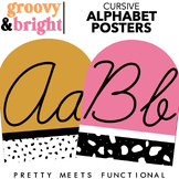 Bright Retro Cursive Alphabet Posters - Classroom Decor