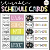 Bright Schedule Cards