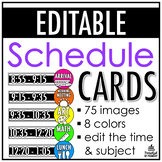 Bright Schedule Cards | EDITABLE