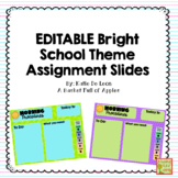 Bright School Theme Assignment Slides for PowerPoint