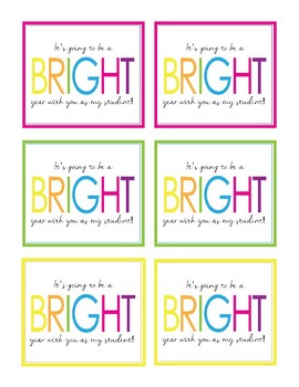 Bright School Year! Gift Tags by Jasmine Mitchell | TpT