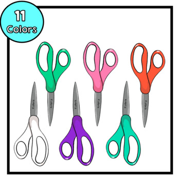 Bright Scissors Fiskar Clipart Set by Kelli Lynn Teaches