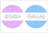 Bright Seashells - Name Labels (2 to a page)