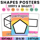 Bright Shape Posters | 2D & 3D Shape Posters | Colorful Sh