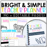 Bright & Simple Teacher Planner 2024-2025 - Editable