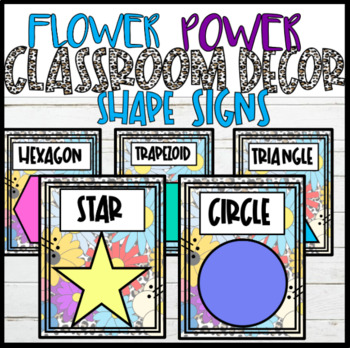 Preview of Bright & Spotty Classroom Decor- Shape Signs- Beginning of Year Back to School