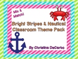 Bright Stripes and Nautical Classroom Theme Decorations