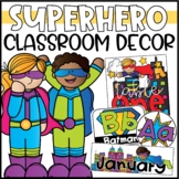 Bright Superhero Theme Classroom Decor - Editable
