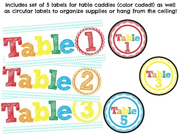 Art Caddy Labels - Target Caddies - Bright and Boho by Leading Little  Learners